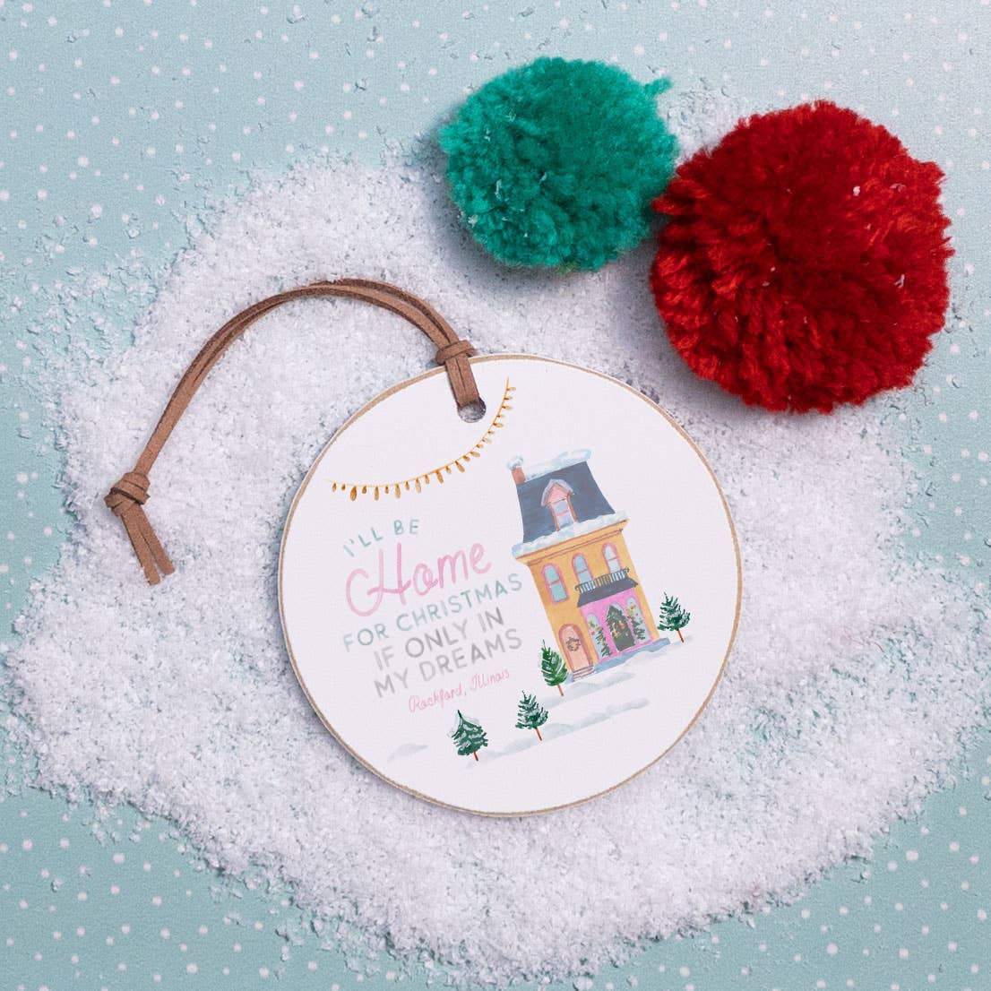 Custom Ornament, I'll Be Home , Customizable, Ornament