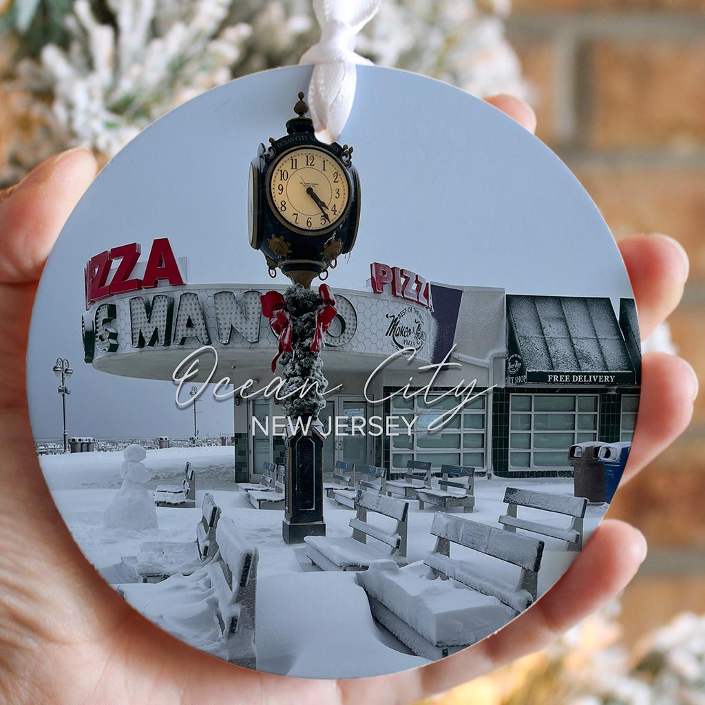 OCNJ Mancos Snow Drift Christmas Ornament| Wood Ornament | Eaches | Min 6