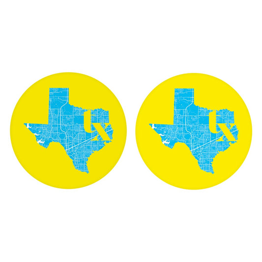 Bright Modern Abbreviated State Yellow Texas