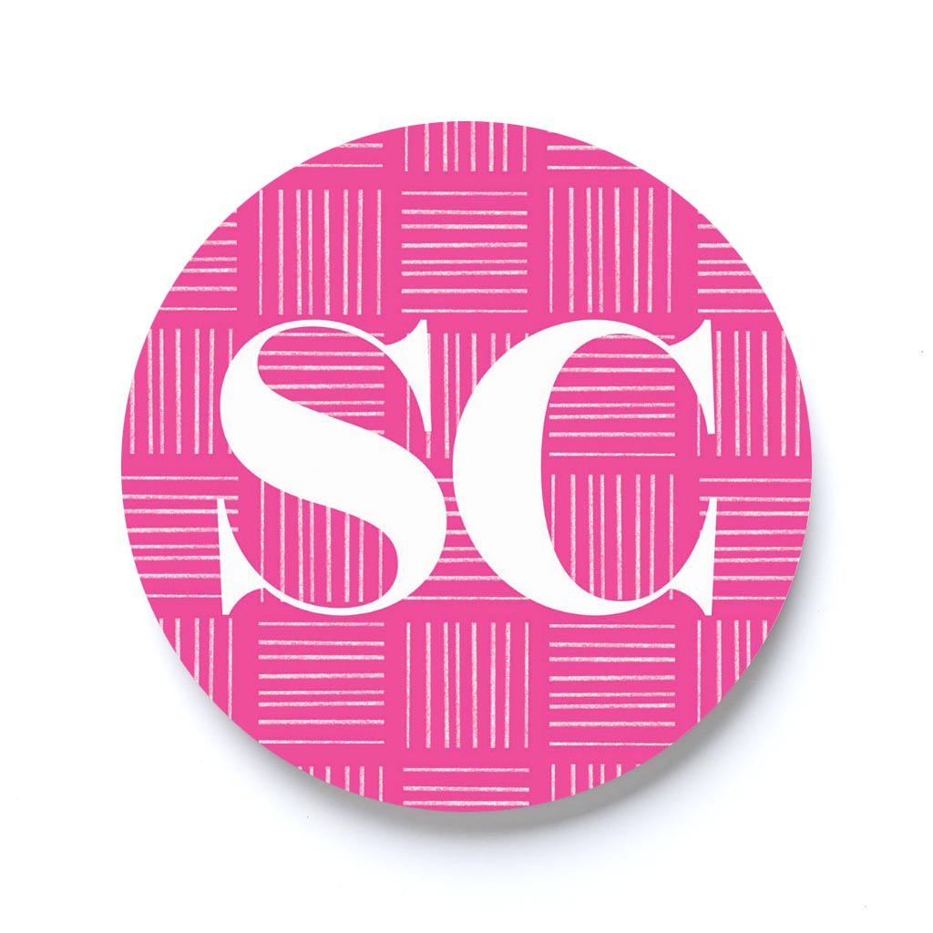 Bright Modern Abbreviated Pink South Carolina | 2.65x2.65
