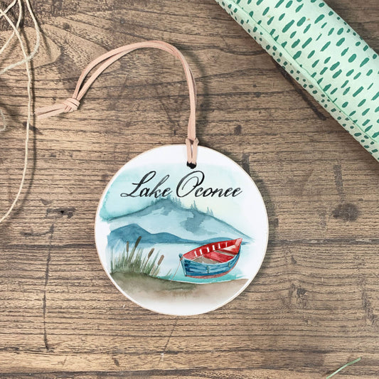 Lake Custom Ornament, Lake Life, Customizable, Wood Ornament