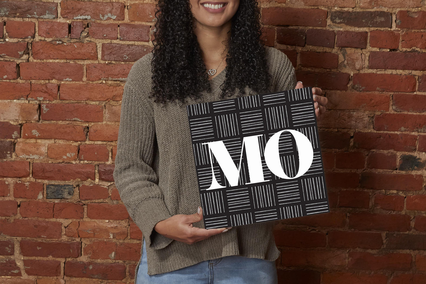 Black And White Abbreviated On Black Missouri | Wood Sign | Eaches | Min 2