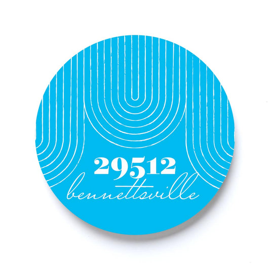 Bright Modern City Zip on Teal Bennettsville 29512 | 2.65x2.65