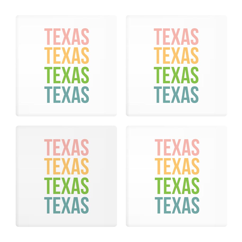 Boho Color Repeated State Name Texas