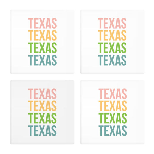 Boho Color Repeated State Name Texas