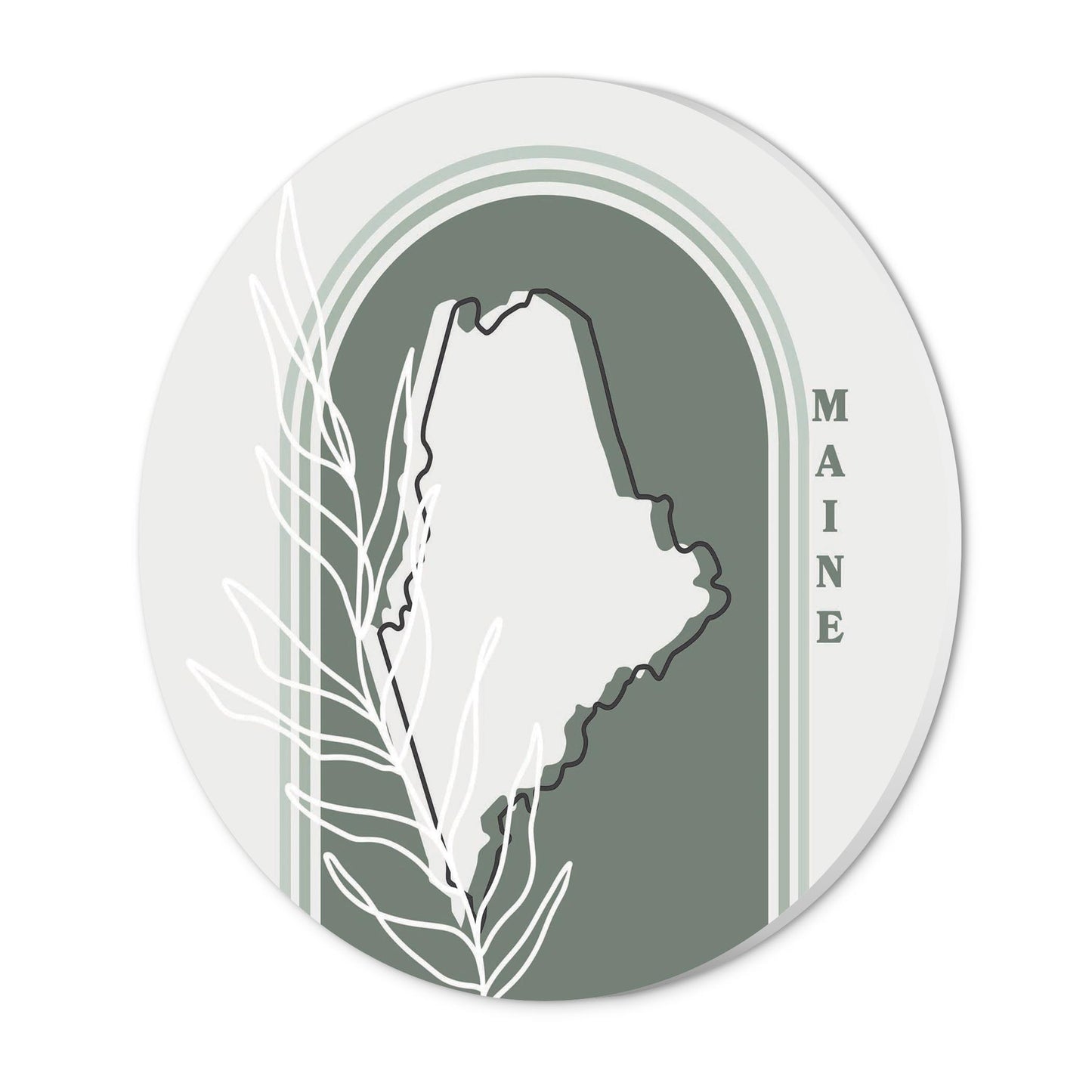 Vintage Groove State With Leaf Maine | Wood Sign | Eaches | Min 1