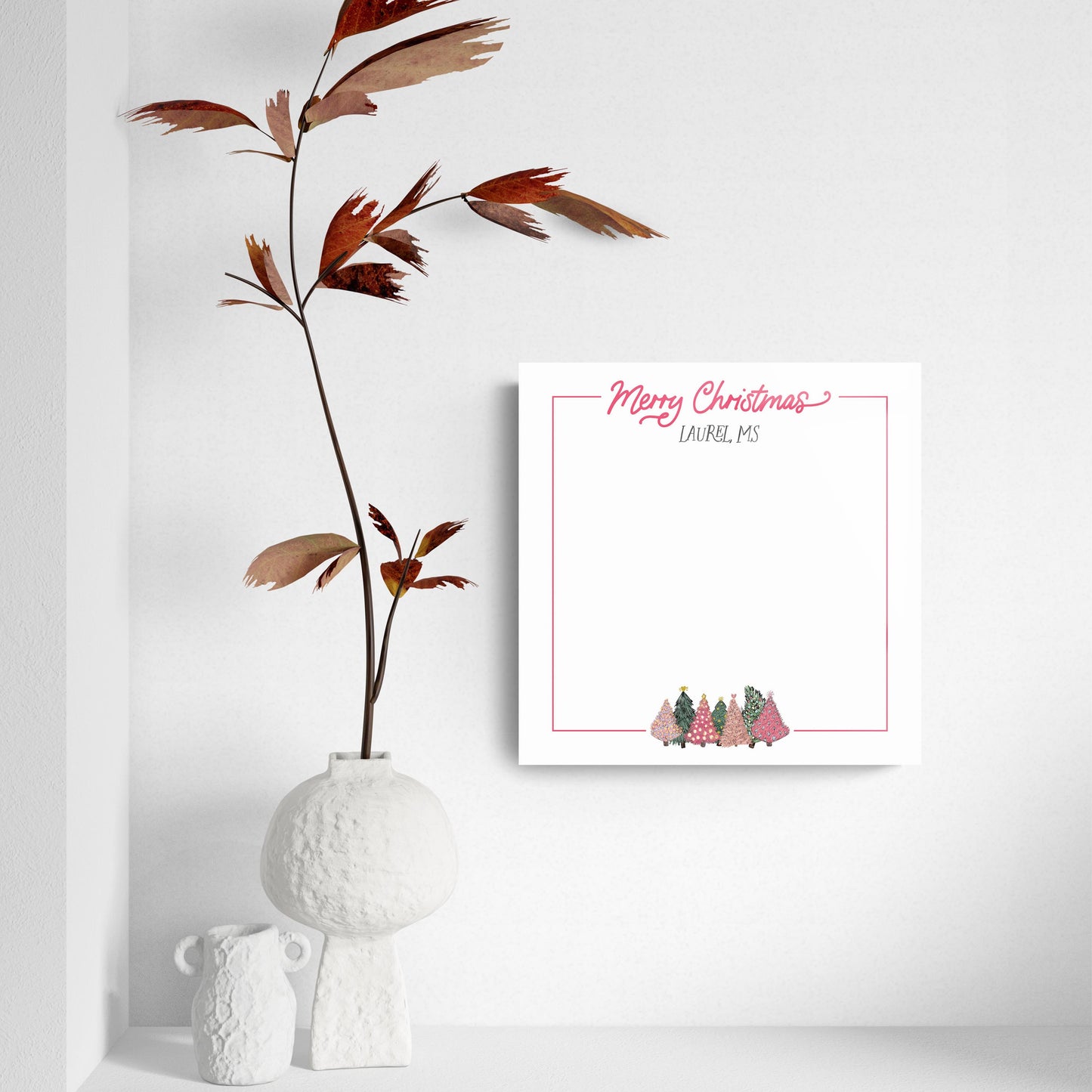 Pink Christmas Trees Notes