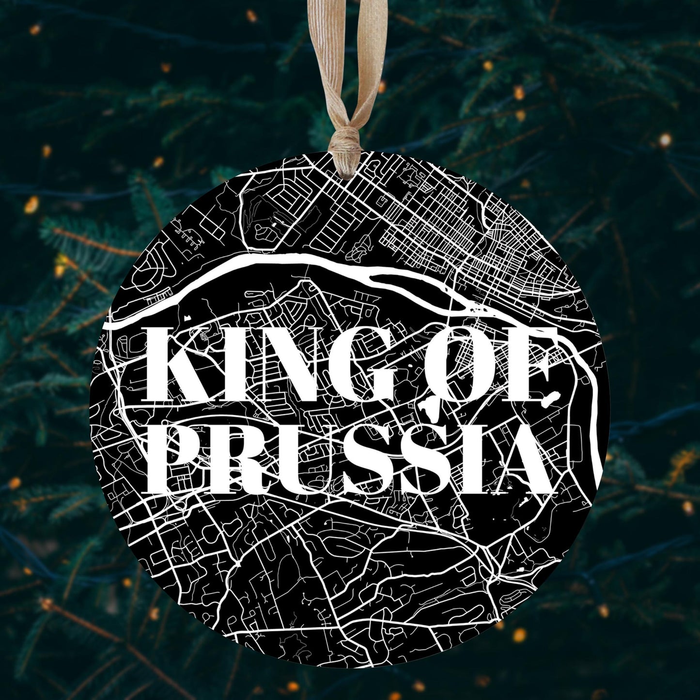 Minimalistic B&W Pennsylvania King Of Prussia Map v2 | 8x8