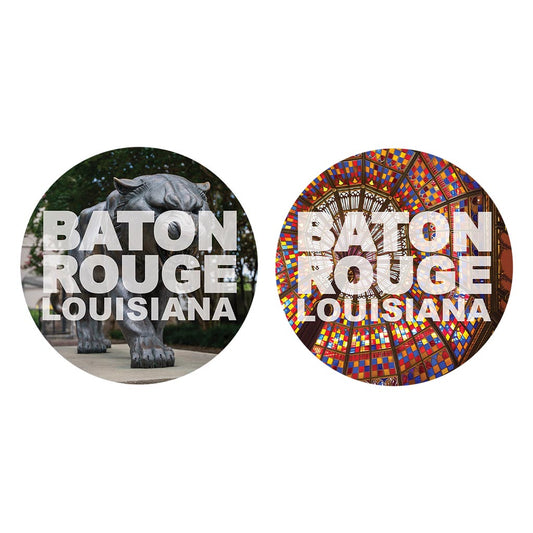 Baton Rouge Louisiana Photo Set | Absorbent Car Coasters | Set of 2 | Min 4