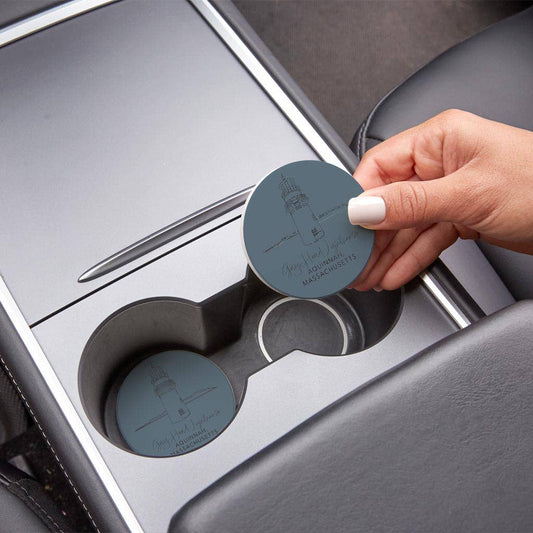 Gay Head Lighthouse Coastal 2 Car Coaster Set