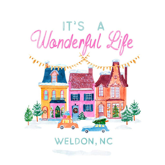 6" Round Ornament-It's A Wonderful Life Weldon, NC -0
