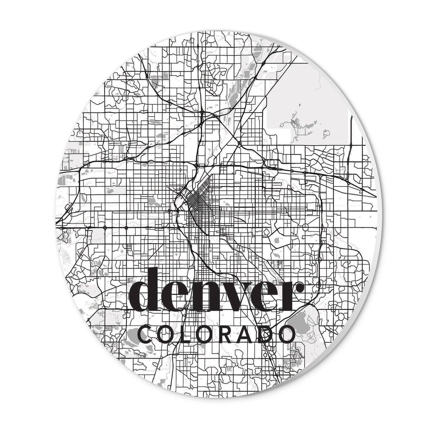 Black And White White Map Colorado Denver | Wood Sign | Eaches | Min 1