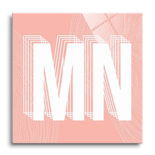 Boho Color Abbreviated On Pink Minnesota | Hi-Def Glass Art | Eaches | Min 1