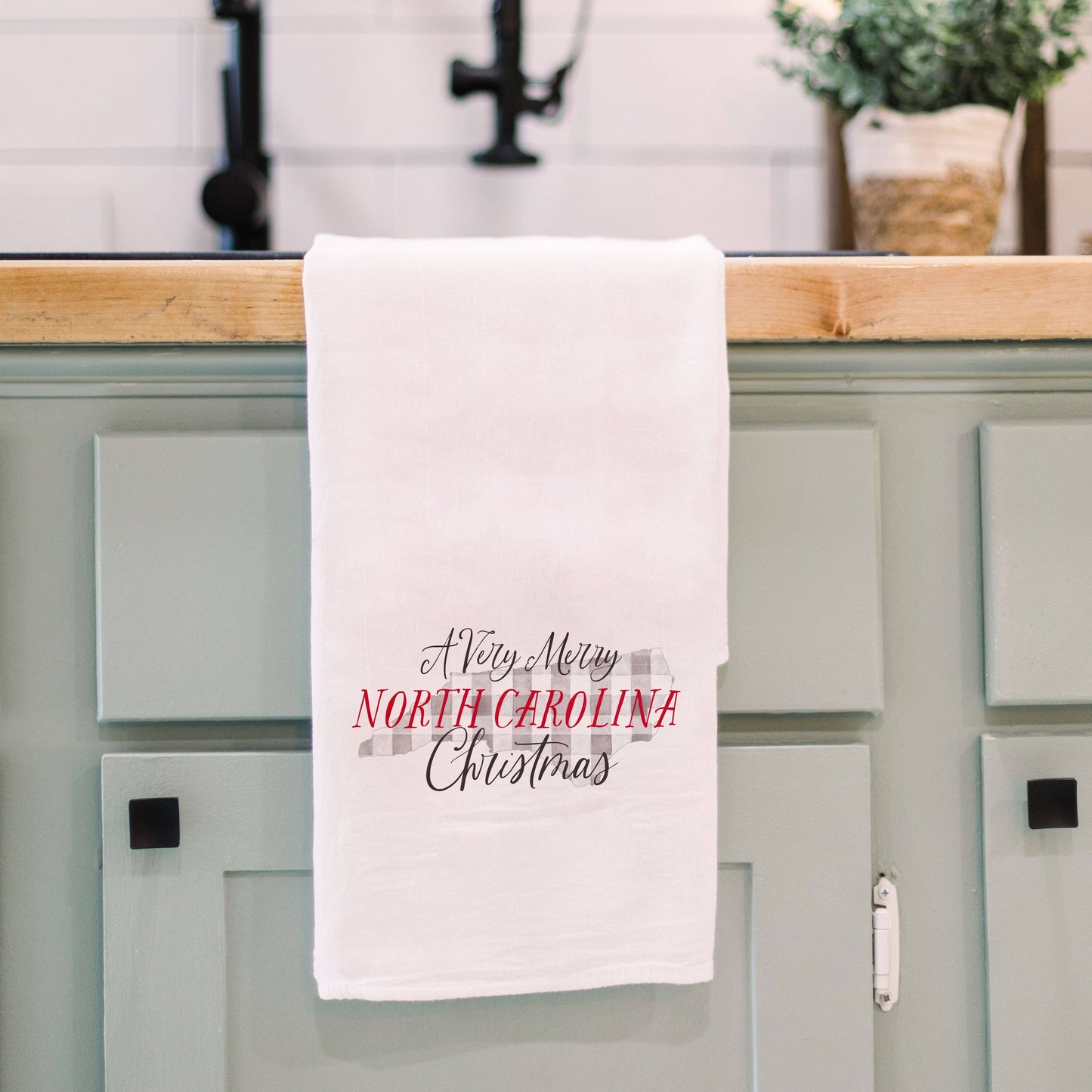 Custom State Christmas Decor, Office Gift, Tea Towel