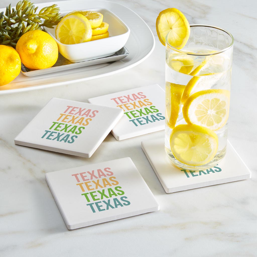 Boho Color Repeated State Name Texas