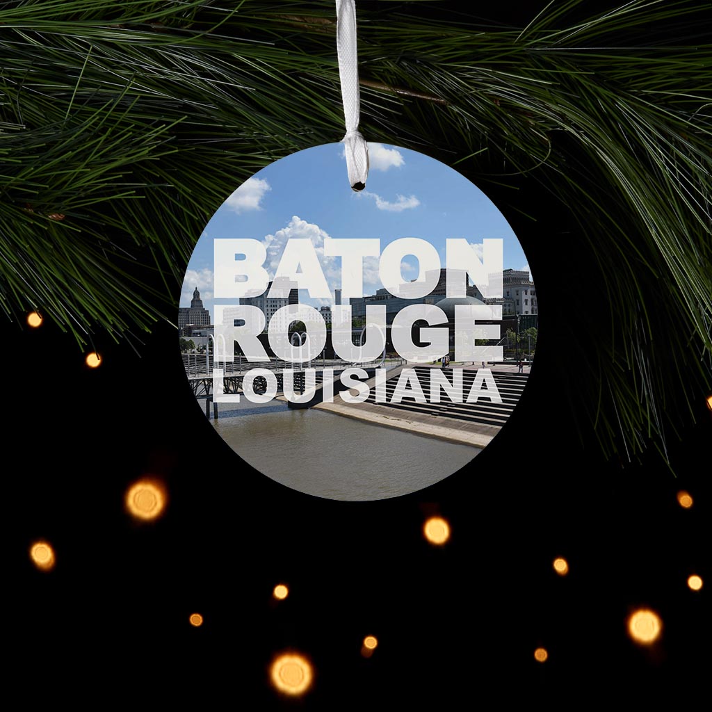 Baton Rouge Louisiana Photo | Wood Ornament | Eaches | Min 6