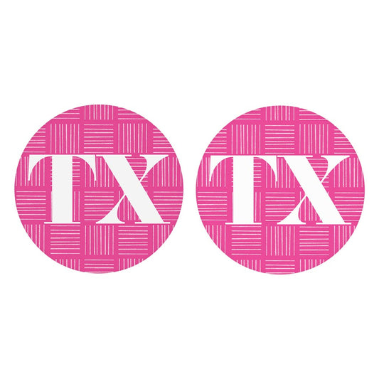 Bright Modern Abbreviated on Pink Texas