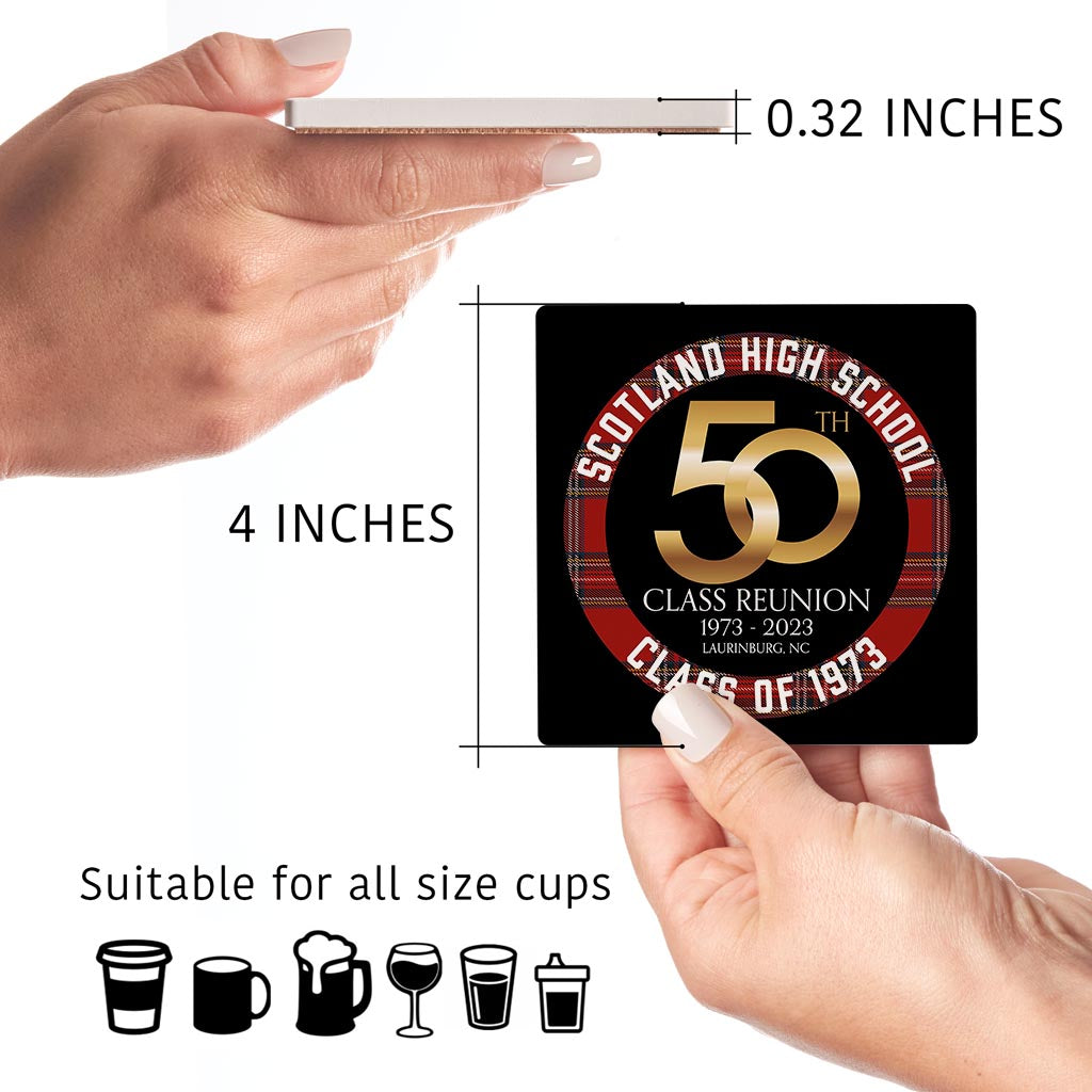 Scotland High School| Absorbent Coasters | Set of 4 | Min 2