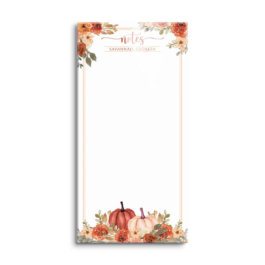 Dry Erase Glass Sign, Fall Decor, Pumpkins, Custom Name Drop