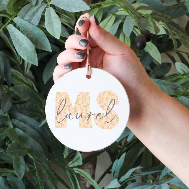 Custom City/State, Custom Ornament, Home Town, Wood Ornament