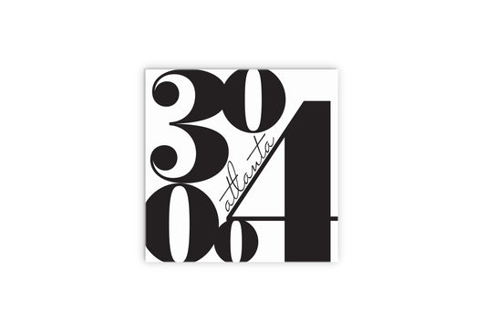 Black And White Zip Block Georgia Atlanta | Wood Sign | Eaches | Min 2
