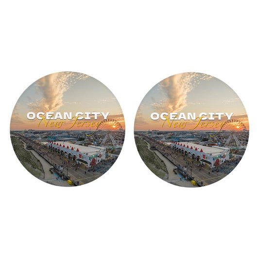 Wonderland Sunset Car Coaster| Absorbent Car Coasters | Set of 2 | Min 4