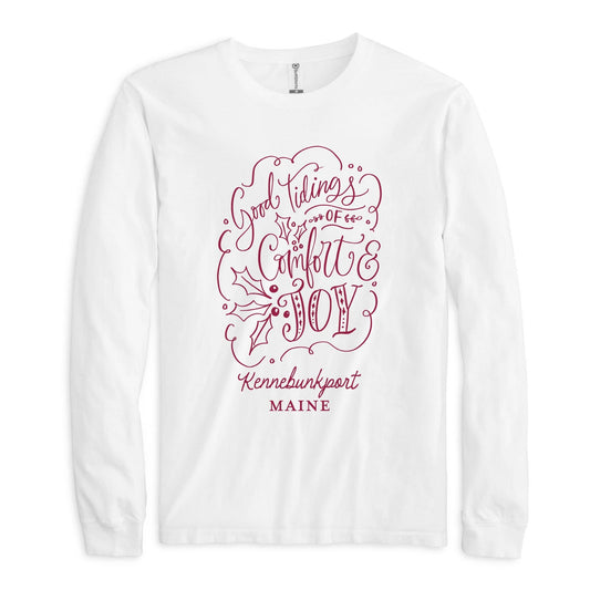 Long Sleeve T-Shirt White-Love + Local Winterberry