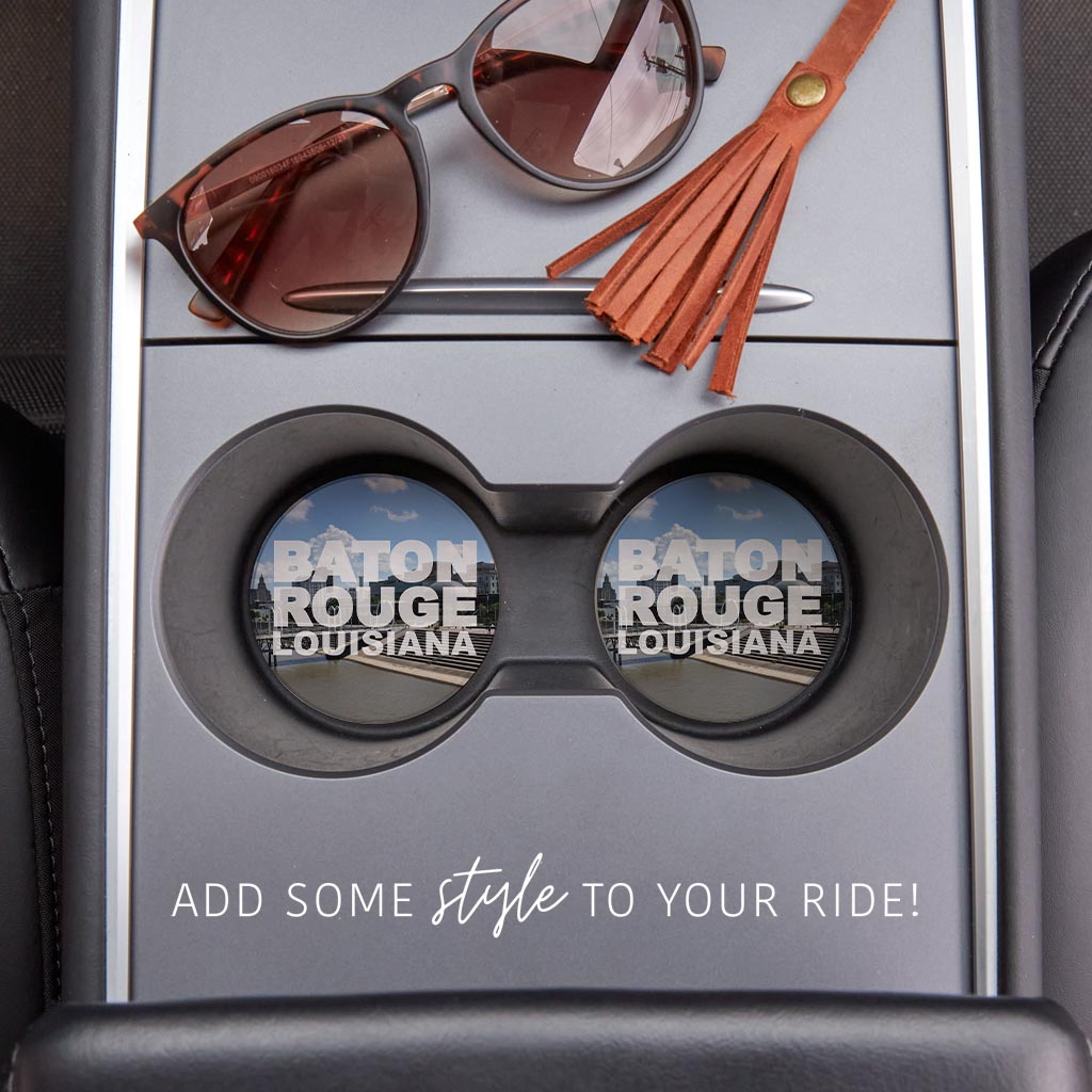 Baton Rouge Louisiana Photo | Absorbent Car Coasters | Set of 2 | Min 4