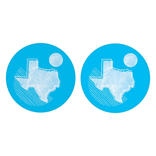 Bright Modern Geometric on Blue Texas