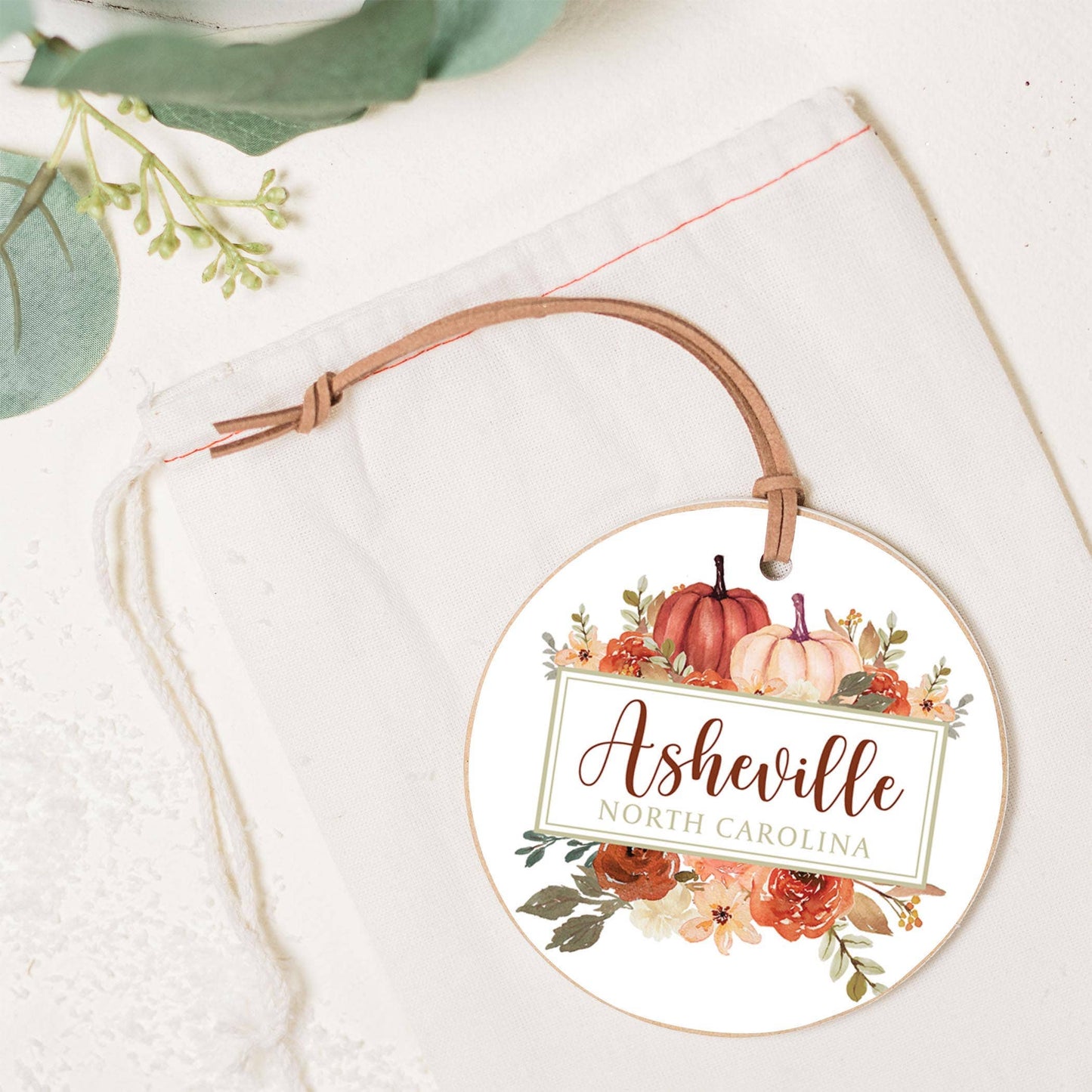 Ornament, Fall, Harvest, Pumpkins, Name Drop, Decor