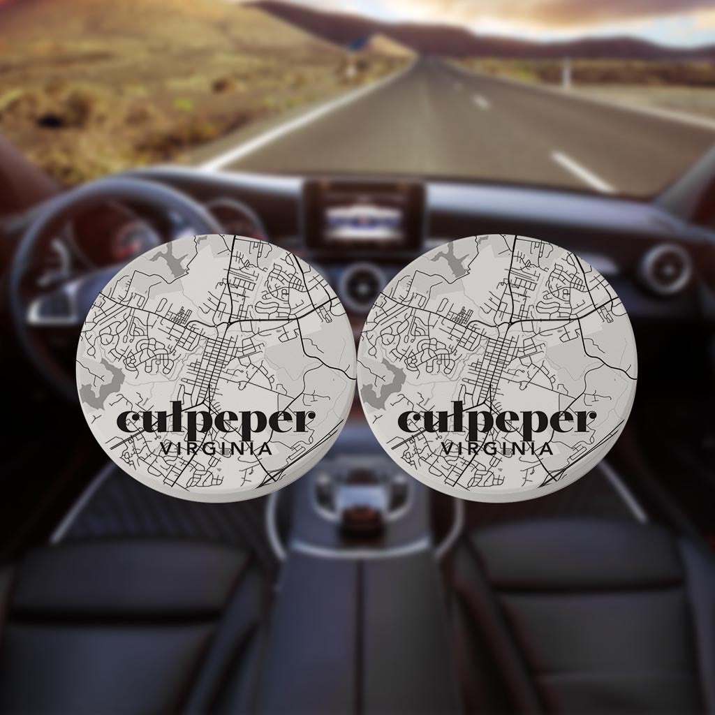 Black and White Map Virginia Culpeper | 2.65x2.65