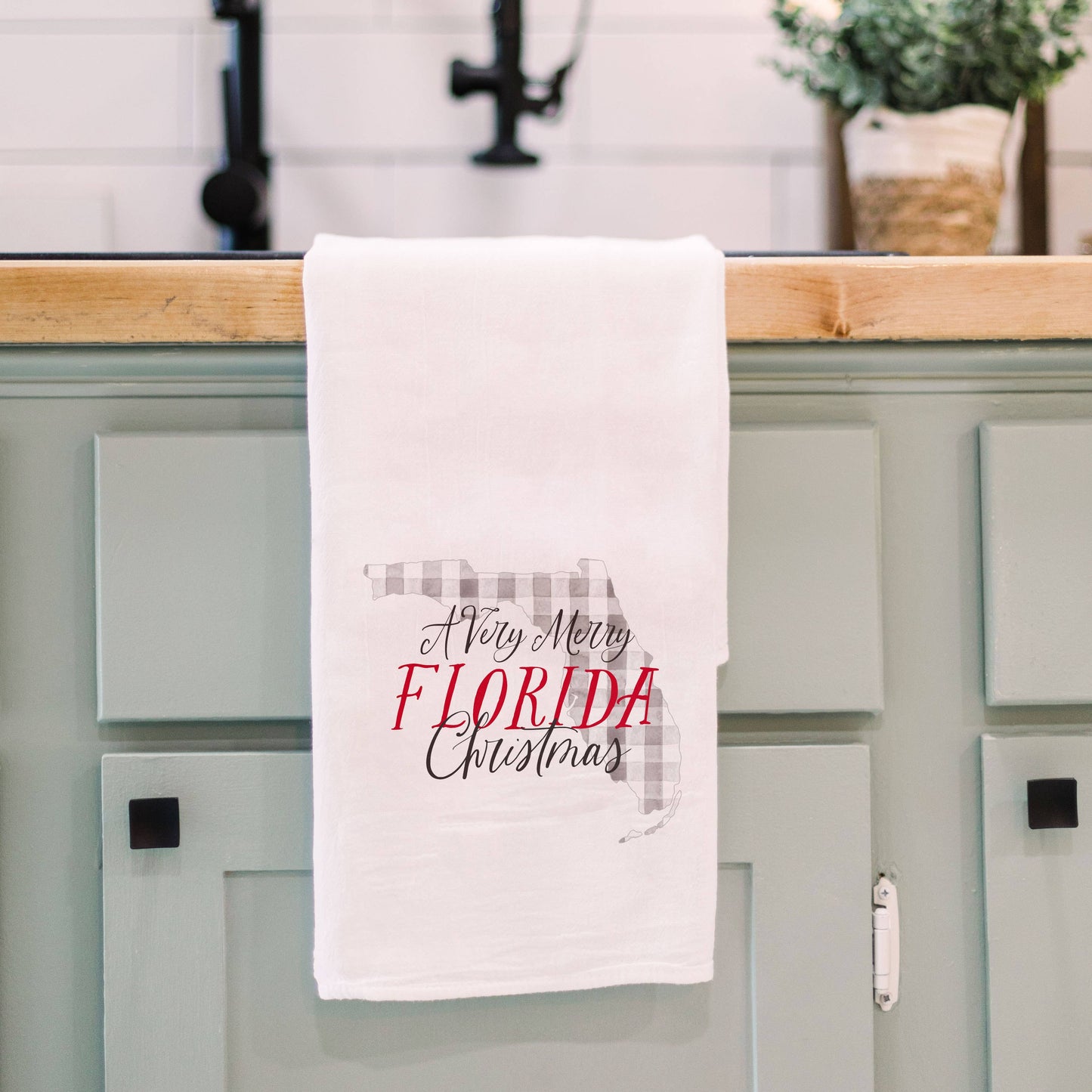 Custom State Christmas Decor, Office Gift, Tea Towel