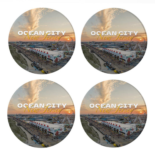 Wonderland Sunset Round Coaster| Absorbent Coasters | Set of 4 | Min 2