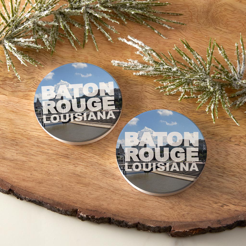 Baton Rouge Louisiana Photo | Absorbent Car Coasters | Set of 2 | Min 4