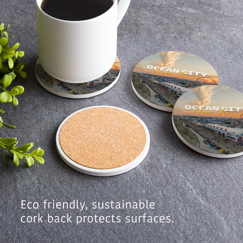 Wonderland Sunset Round Coaster| Absorbent Coasters | Set of 4 | Min 2