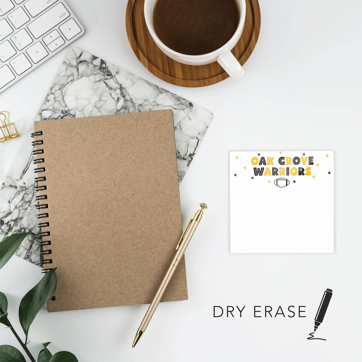 Custom Game Day Dry Erase Glass Desktop Tile