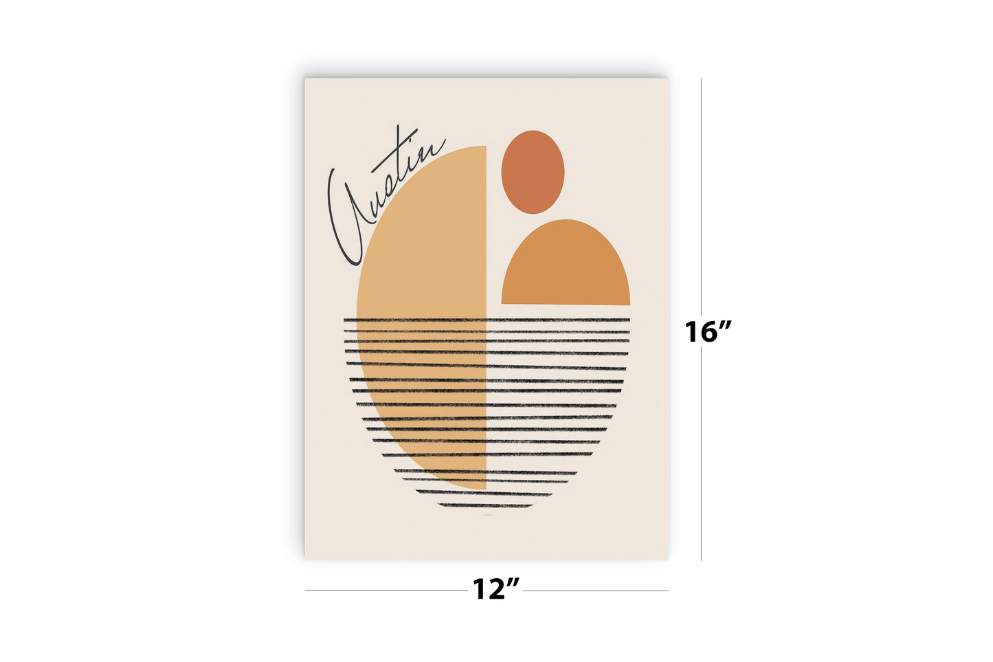 Vintage Groove Shapes Texas Austin | Wood Sign | Eaches | Min 2