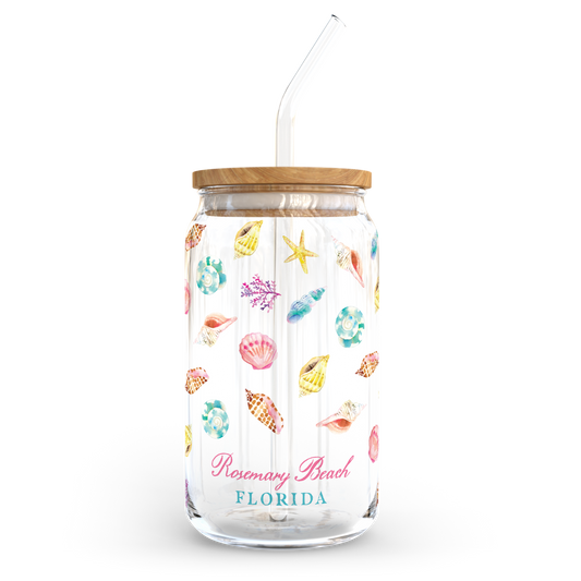 Cold Brew Glass, Souvenir, Beach Glass, Name Drop, Resort