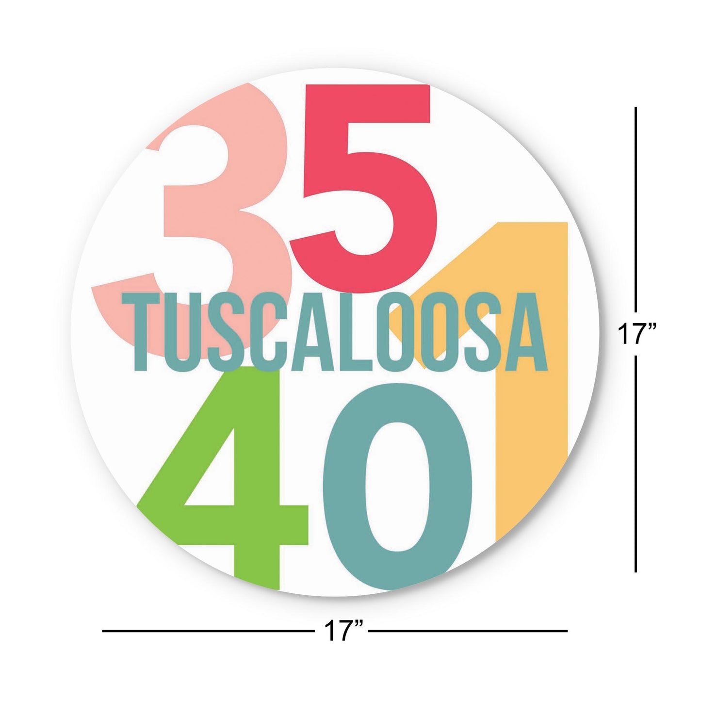 Boho Color Color Block City Zip Alabama Tuscaloosa | Wood Sign | Eaches | Min 1