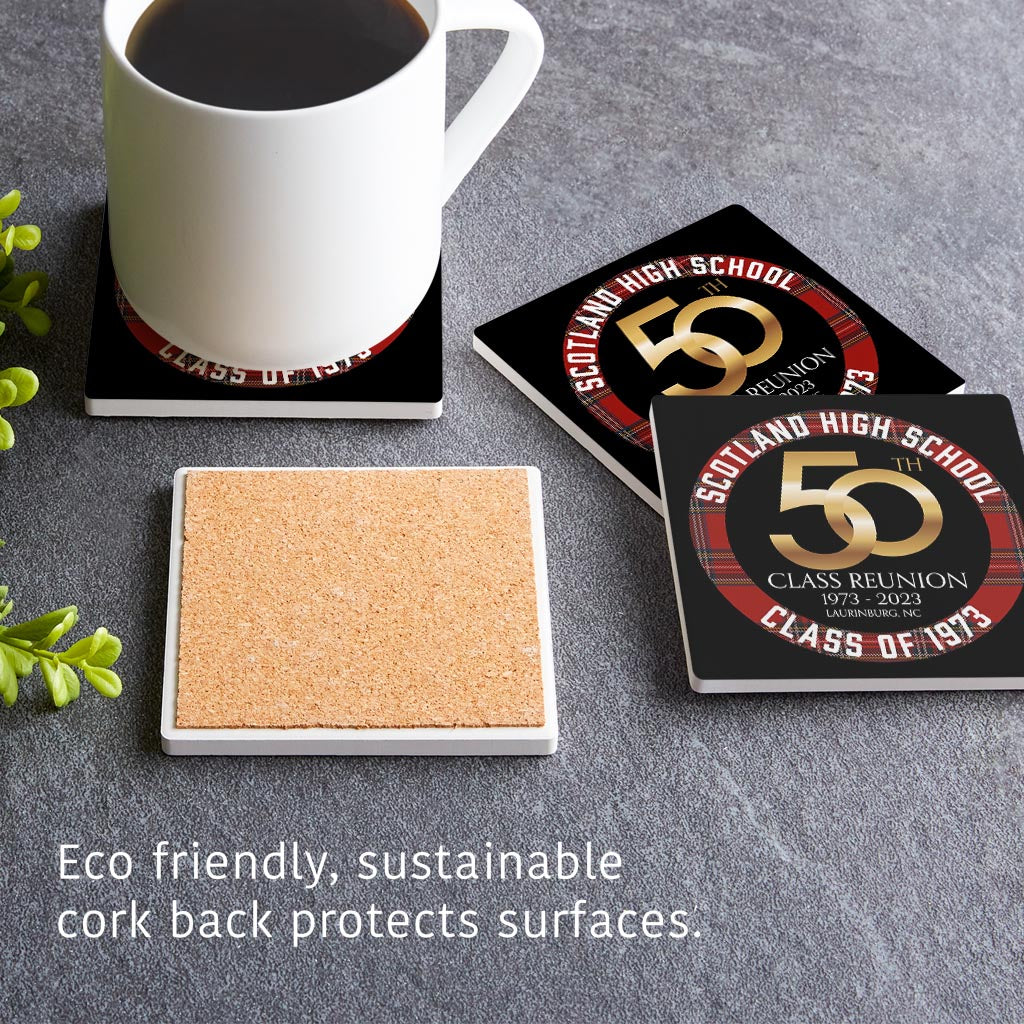 Scotland High School| Absorbent Coasters | Set of 4 | Min 2
