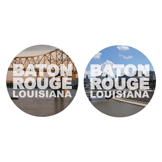 Baton Rouge Louisiana Photo Set | Absorbent Car Coasters | Set of 2 | Min 4