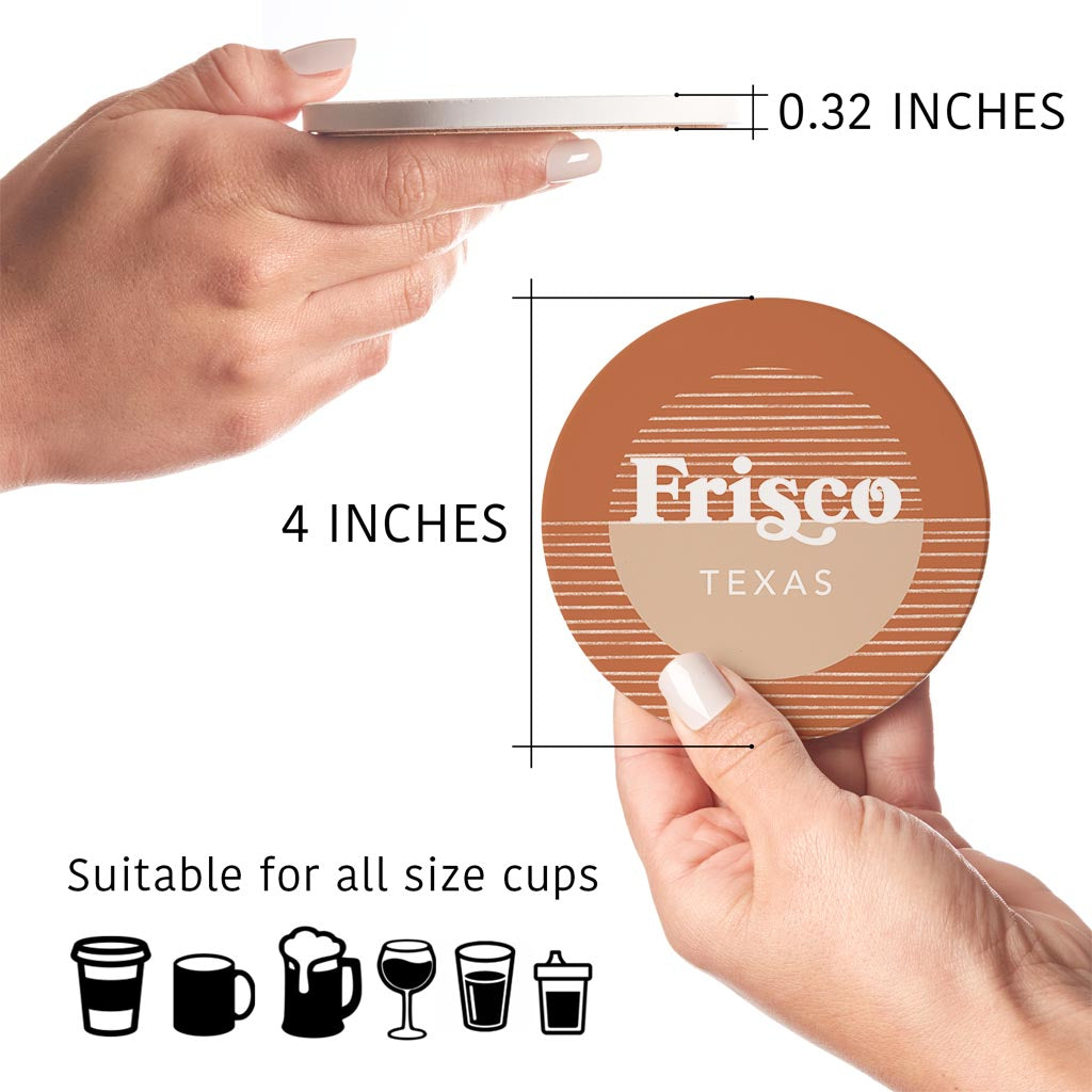 Vintage Groove Half Circle Lines Texas Frisco