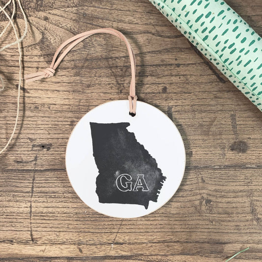 Custom State, Custom Ornament, Home Town, Wooden Ornament