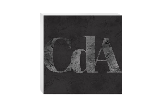 Minimalist B&W Idaho Cda Black Initials | Wood Block | Eaches | Min 2