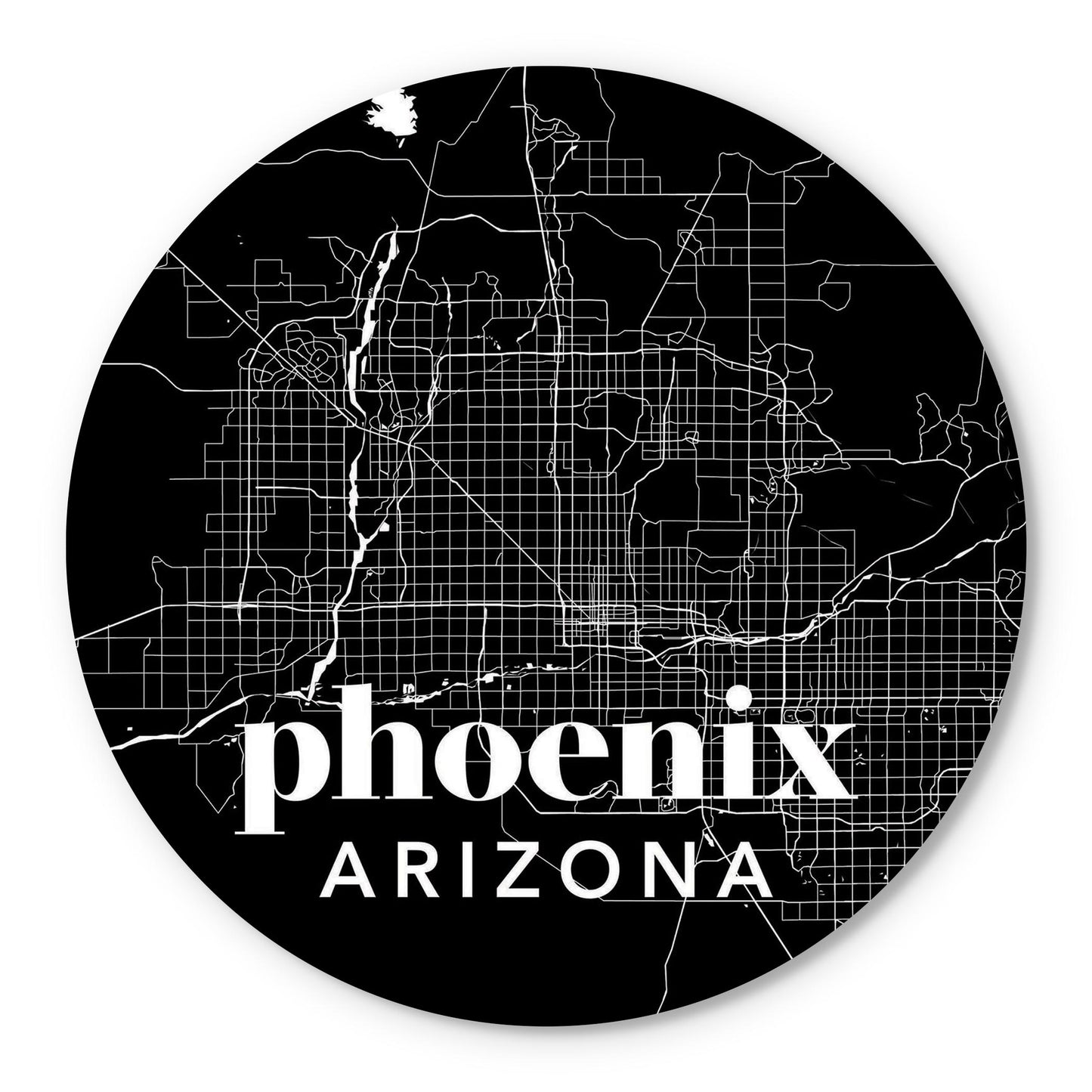 Black And White Black Map Arizona Phoenix | Wood Sign | Eaches | Min 1