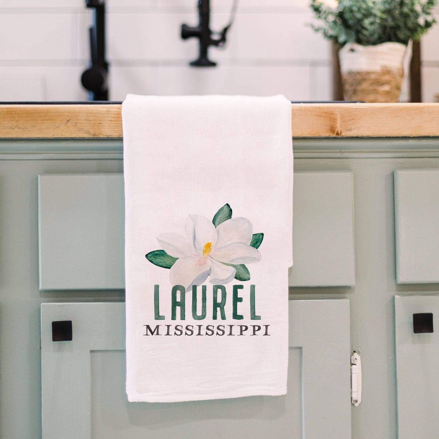 Custom Tea Towel, Magnolia State Towel, Tea Towels