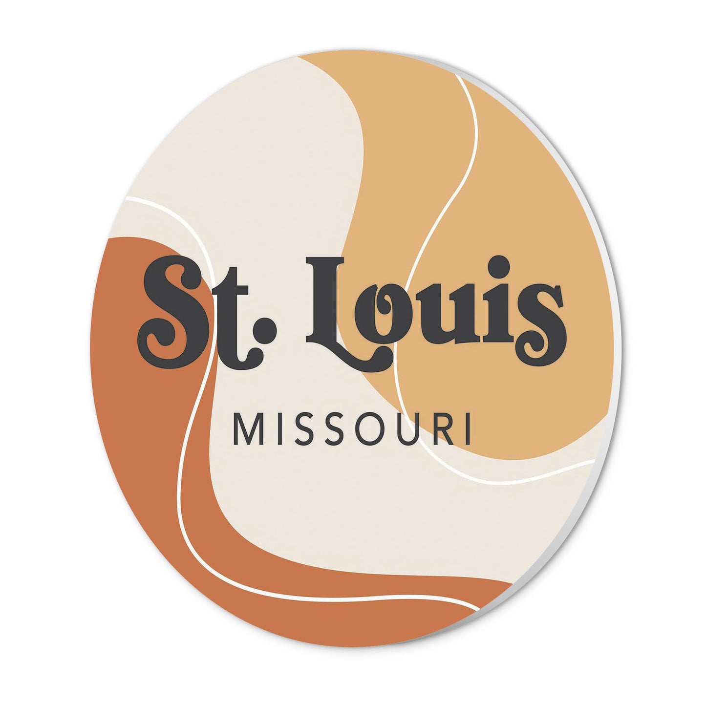Vintage Groove Fluid Orange Missouri St Louis | Wood Sign | Eaches | Min 1