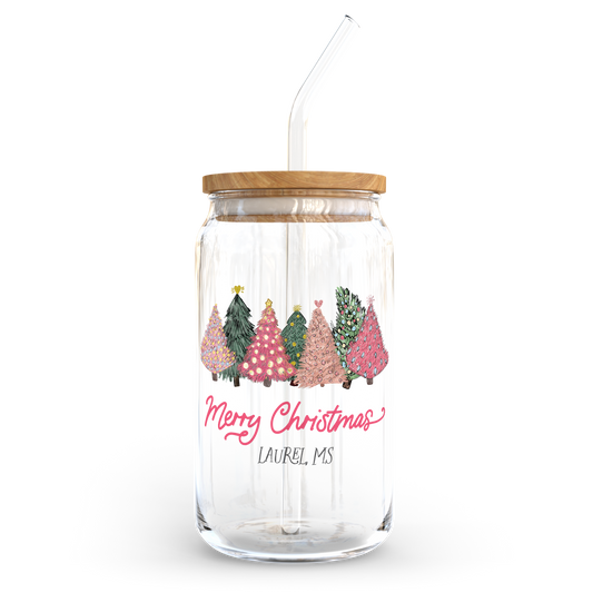 Custom Cold Brew Tumbler, Christmas Trees, Name Drop, Gifts