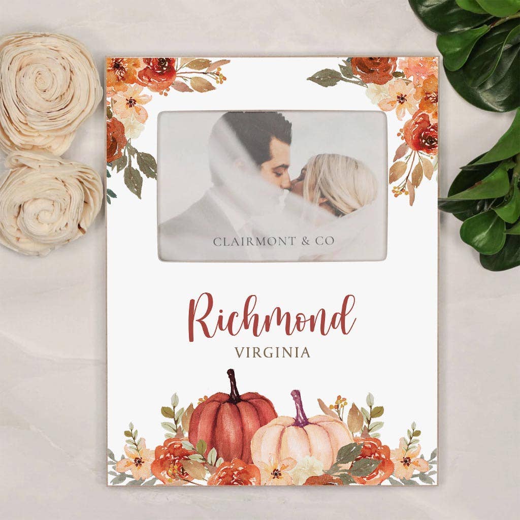 Picture Frame, Fall & Harvest, Pumpkins, Decor, Name Drop