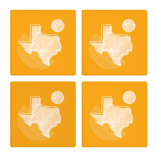 Bright Modern Geometric on Orange Texas